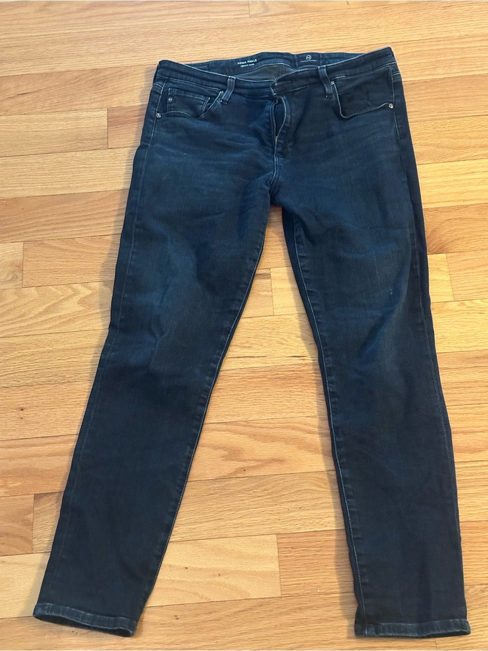 Ag Adriano Goldschmied Dark Blue Skinny Ankle Jeans